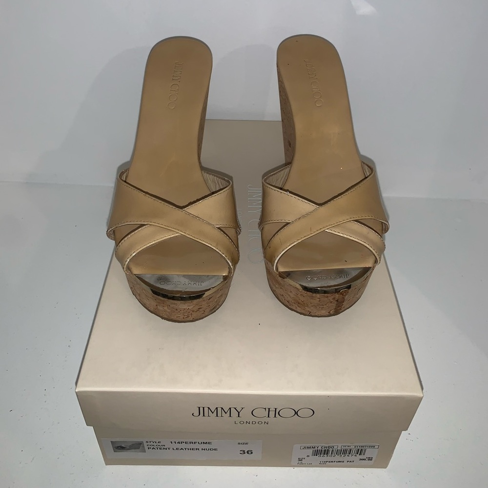 Jimmy Choo Wedge Nude